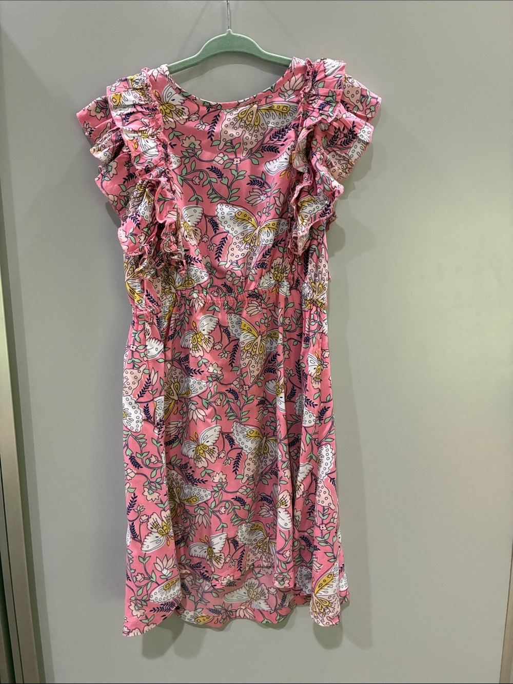 Tucker + Tate Pink Butterfly Print Ruffle Dress